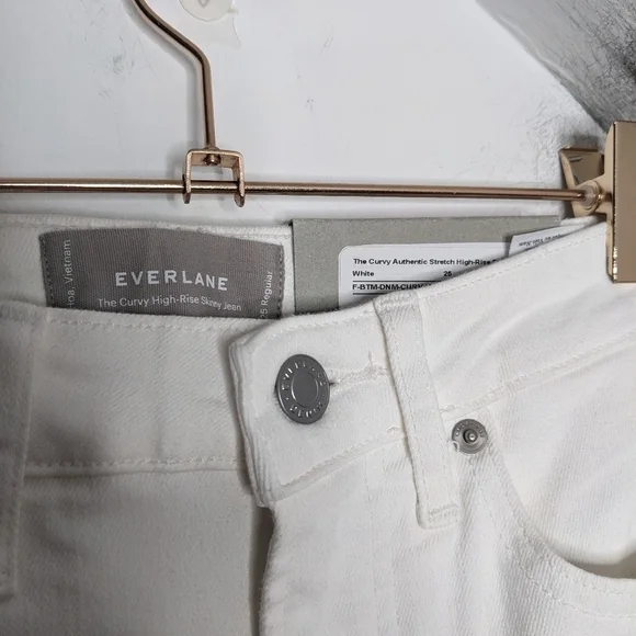 EVERLANE Curvy Authentic Stretch High-Rise Skinny Jean Black NEW Size 25 Regular - Picture 2 of 8